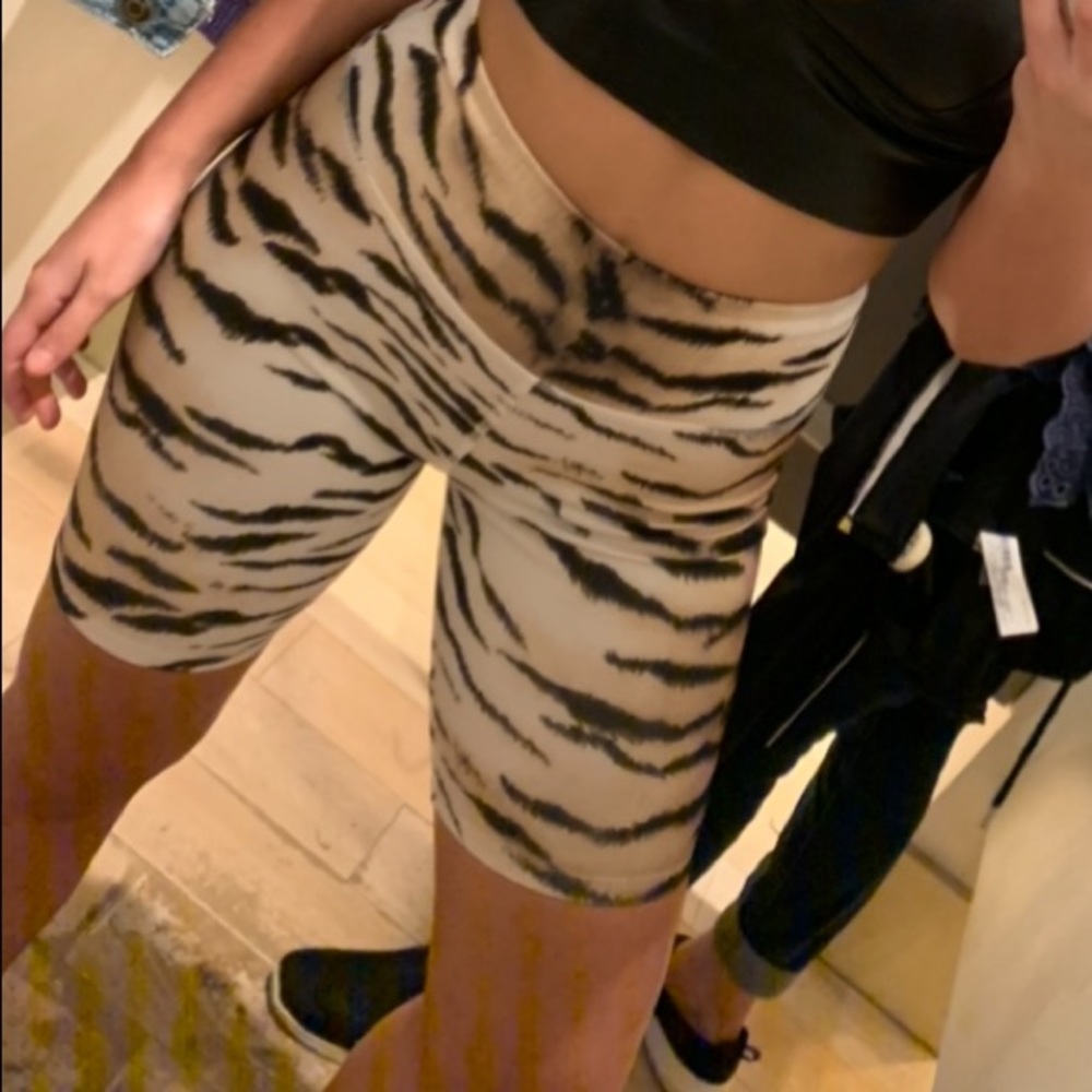Tiger Print Bike Shorts